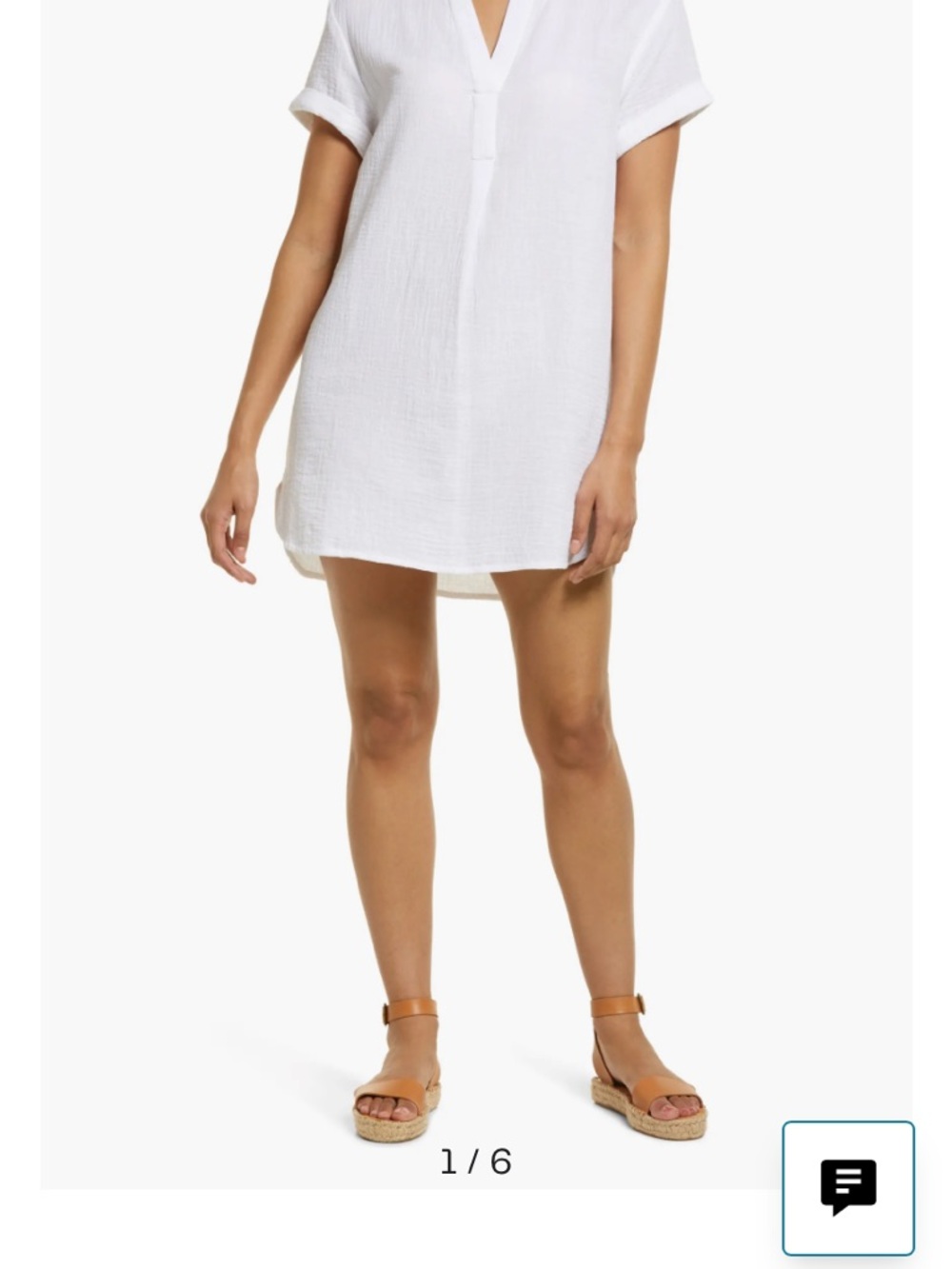 beachlunchlounge White The Marley Cotton Gauze Dress Size Large